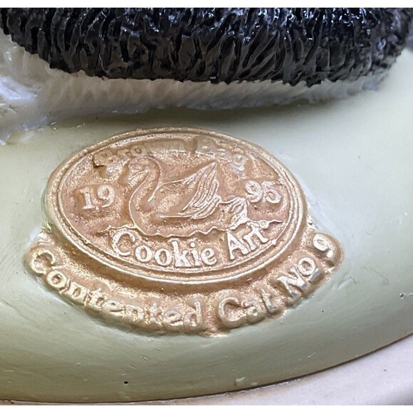 Vintage 1995 Brown Bag Cookie Art Cookie Stamp Contented Cat Kitty #9 Retired - Picture 6 of 6